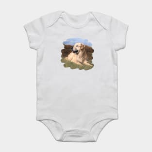 Golden Retriever Painting Baby Bodysuit